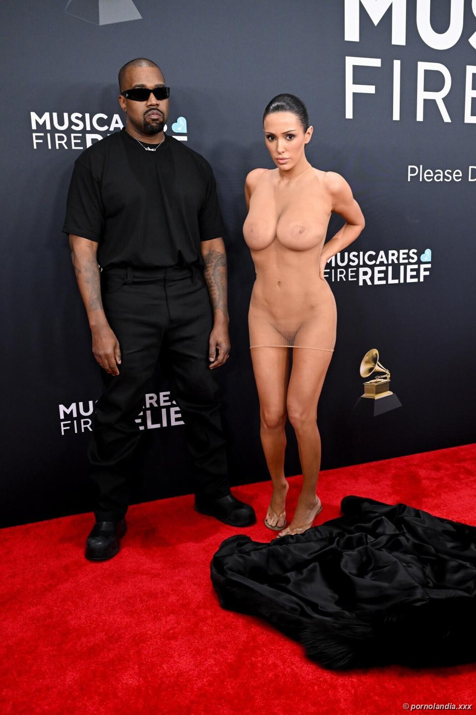 Bianca Censori pelada no Grammy com vestido transparente - Foto 246392